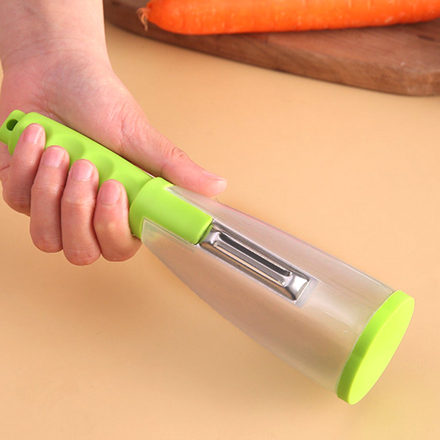 Multifunctional vegetable and fruit peeler for kitchen tasks. Multifunctional vegetable and fruit peeler for kitchen tasks.